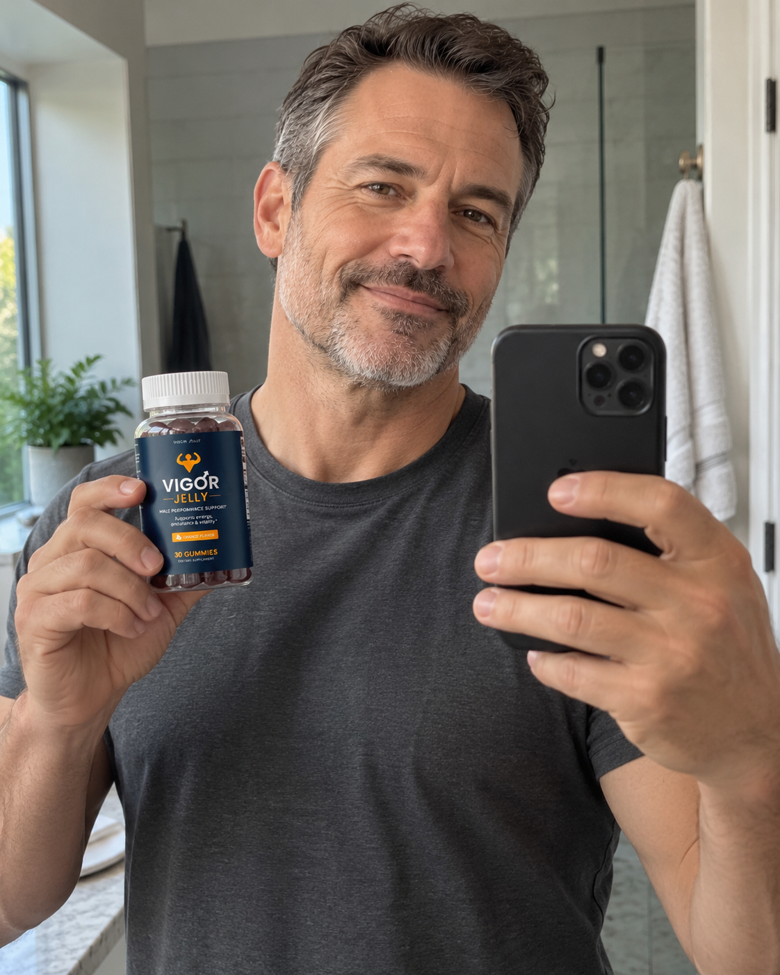 Confident active man focused on everyday wellness